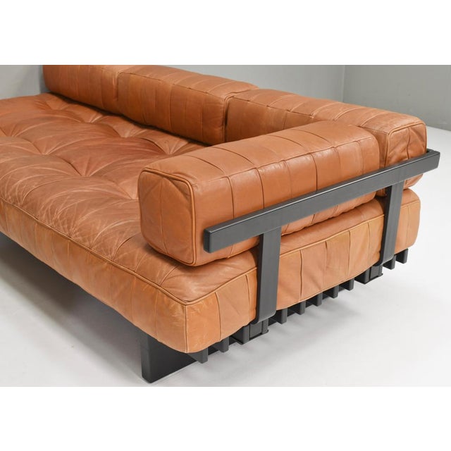Vintage DS80 Daybed Sofa in Cognac Tan Leather from de Sede, 1970s For Sale - Image 17 of 18
