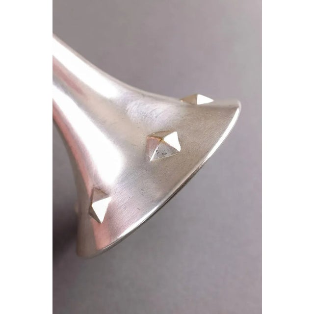 Vintage Wine Goblet on Metallic Base For Sale - Image 11 of 12