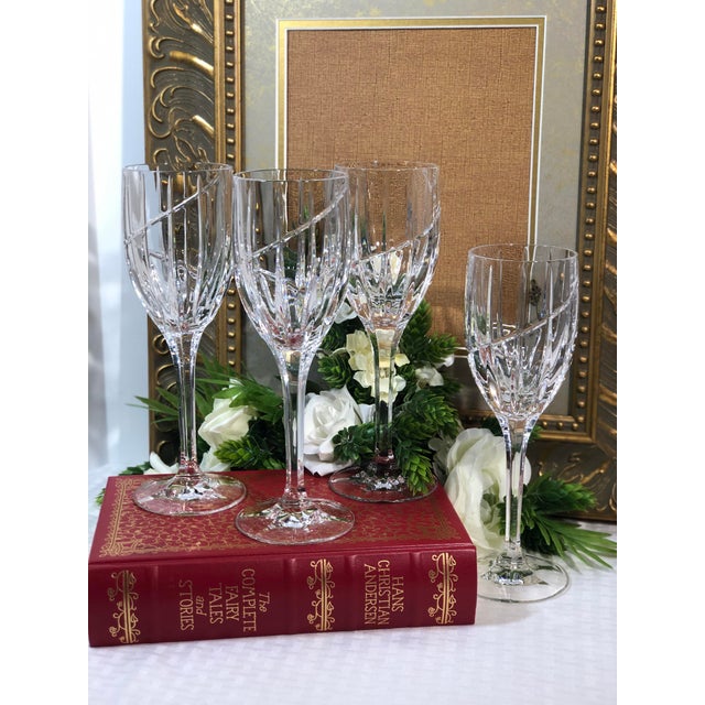 Mikasa Uptown Vintage Crystal Water Glasses Set of 4 Chairish