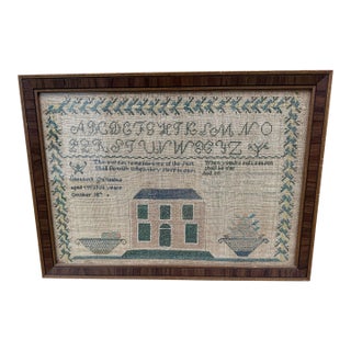 Vibrant Early 19th Century Schoolgirl Sampler For Sale