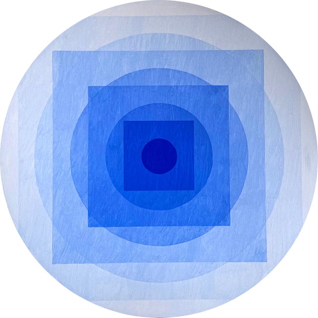 2020s Contemporary Abstract Acrylic on Italian Poplar Board "9 (Ultramarine)" by Andy Harwood For Sale - Image 5 of 7