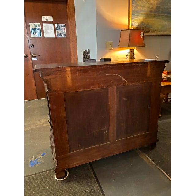 Antique Renaissance Revival Sideboard With Barley-Twist Columns and Raised Plate Rack. 47”l X 24.5”d X 37”h For Sale - Image 9 of 10