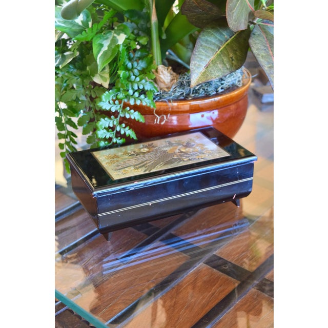 Japanese 1980s The Art of Chokin Musical Box by Yoshinobu Hara For Sale - Image 3 of 8