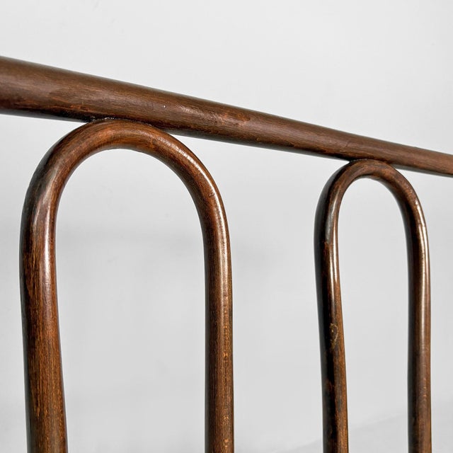 Italian Wood and Vienna Straw Bench, 1970s For Sale - Image 14 of 18