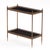 Brass French Leather and Brass Two-Tier Table in the Manner of Maison Jansen, C. 1950 For Sale - Image 8 of 8