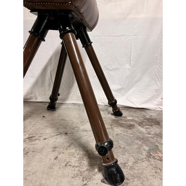 Antique Gymnastic Horse in Cow Leather, Italy, 1940s For Sale - Image 11 of 13