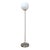 Chrome Lollipop Table Lamp Vintage MCM White Tinted Top Space Age Lighting For Sale