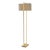 Brushed Brass With Black Underbase Check in Floor Light For Sale