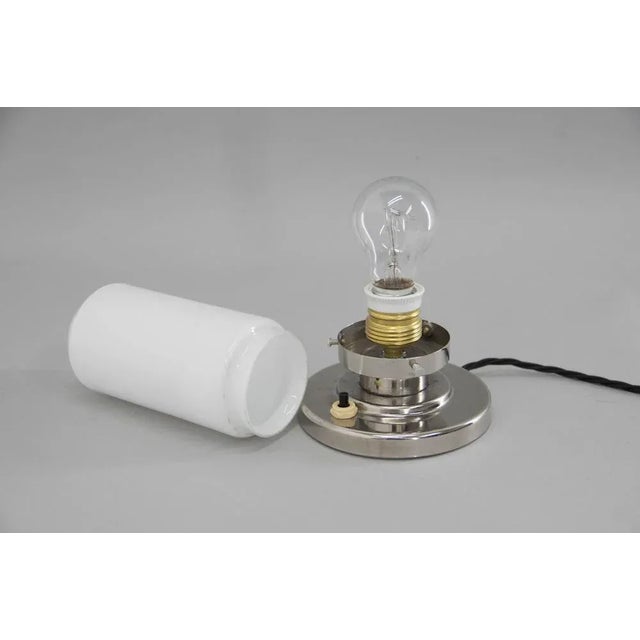 Silver Art Deco Table Lamp, 1930s For Sale - Image 8 of 9