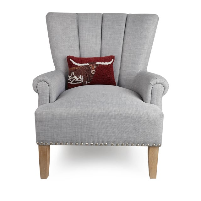 100% wool hooked throw pillow / accent pillow. Cotton/Velvet Blend backing. Includes 100% polyester insert with zipper...