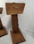 Mid-Century Primitive Rustic Brown Wood Wall-Mounted Shelf Sconces – Pair For Sale - Image 11 of 13