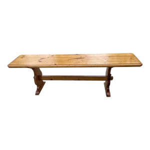 French Country Brutalist Trestle Bench