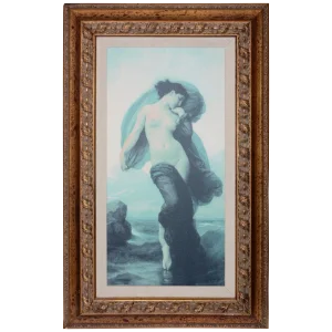 William-Adolphe Bouguereau French Mystical "Evening Mood" Canvas Print in Frame