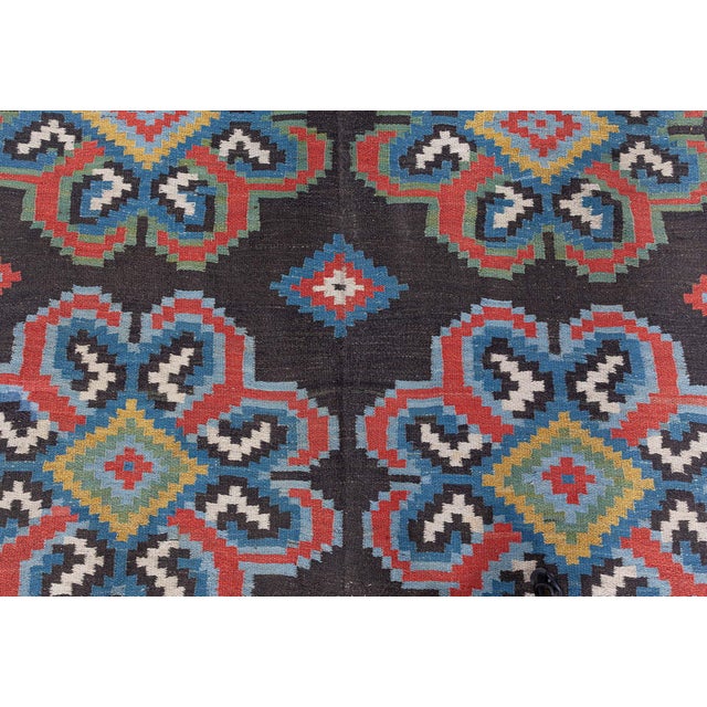 Authentic Early 20th Century Russian Bessarabian Carpet For Sale - Image 4 of 8