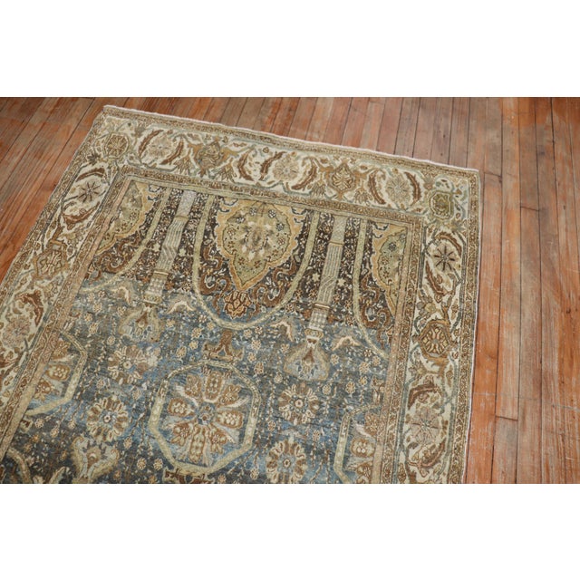 Captivating Antique Persian Senneh Rug - 4'2" x 5'10" For Sale In New York - Image 6 of 6