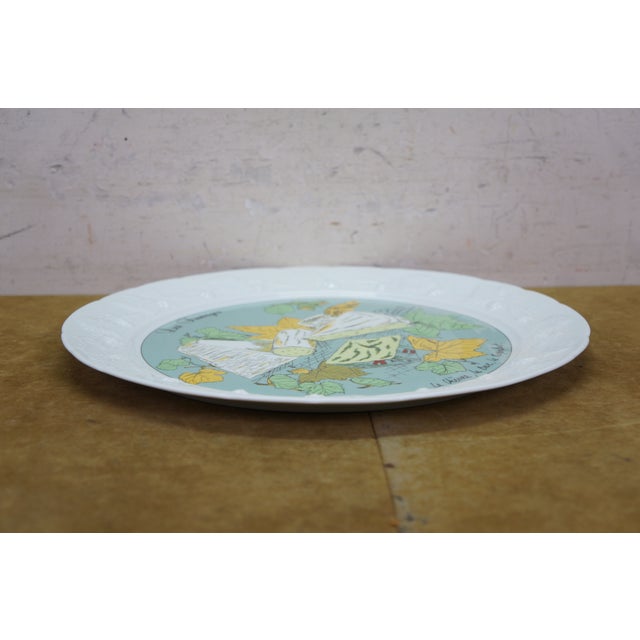 Gien France Les Saveurs Fromages Cheese Charger Plate Marie-Pierre Boitard 13" For Sale - Image 12 of 12