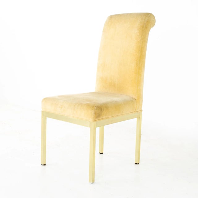 Milo Baughman Style for Design Institute of America Mid Century Brass Dining Chairs - Set of 6 For Sale - Image 9 of 13