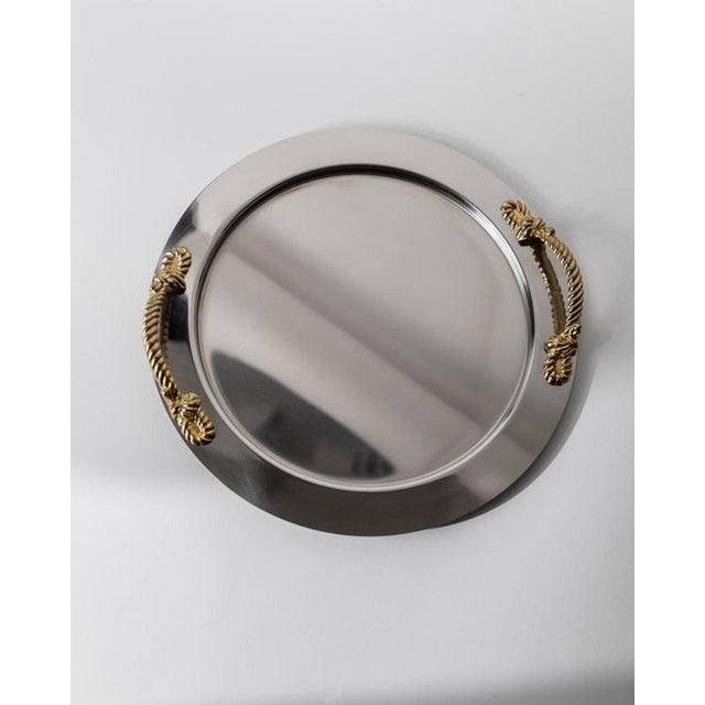 Vintage Tray in Stainless Steel, 1980s For Sale - Image 11 of 11