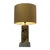 Lamp by the artist David Marshall, crafted in gilt and silver bronze in a Brutalist style characteristic of this...