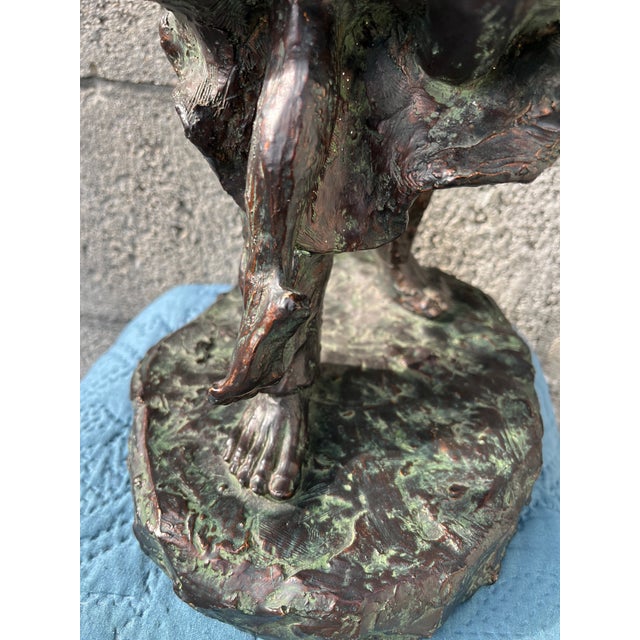 1970s Austin Production "Uttermost Welcome Home" Patinated Resin Brutalist Sculpture. For Sale - Image 10 of 18