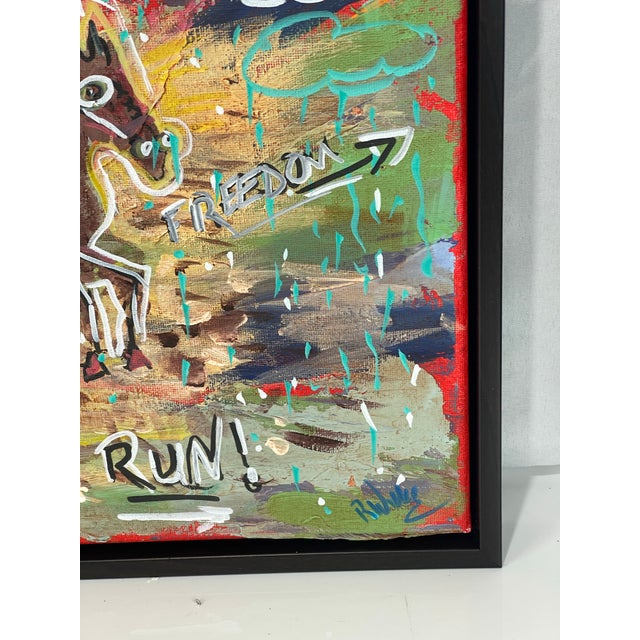 Ruby Red “Freedom” Basquiat-Style Neo-Expressionist Horse Painting, Original Art by Rebecca Williams For Sale - Image 8 of 10
