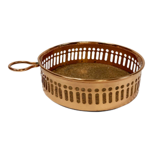 Mid 20th Century Perforated Copper Wine Coaster