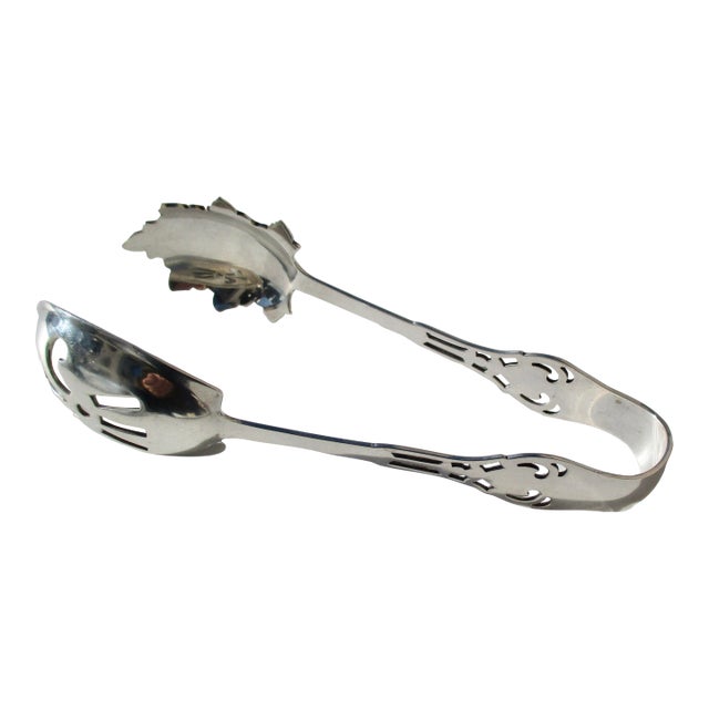 Large Ice Serving Tongs Circa 1920s For Sale