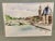 This is a wonderful watercolor painting of the view from the River Seine It has a very simple painterly feel and the...