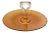 Vintage Mid Century Clear and Amber Glass Server For Sale
