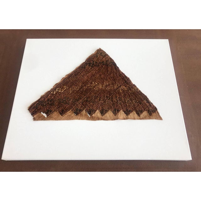 Asian Antique Group of Three Framed Pre-Columbian Textile Fragments Chancay Chimu Culture For Sale - Image 3 of 11