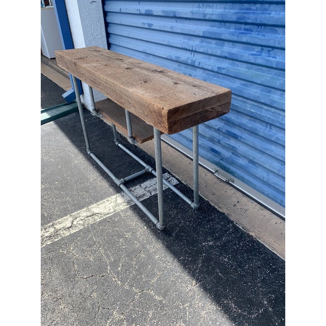 Vintage Industrial Foyer/ Console Table For Sale - Image 10 of 10