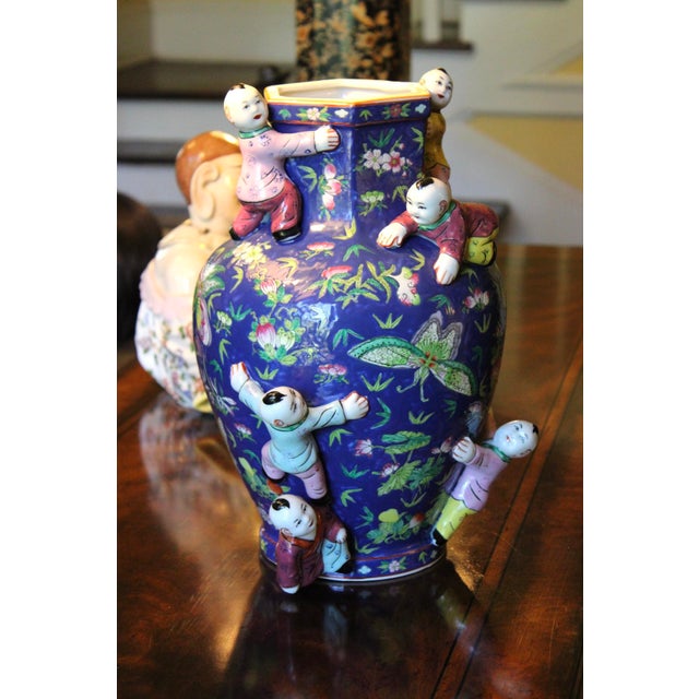 Gorgeous Chinese Porcelain Fertility Vase, Large 14", Early 20th Century For Sale - Image 12 of 13