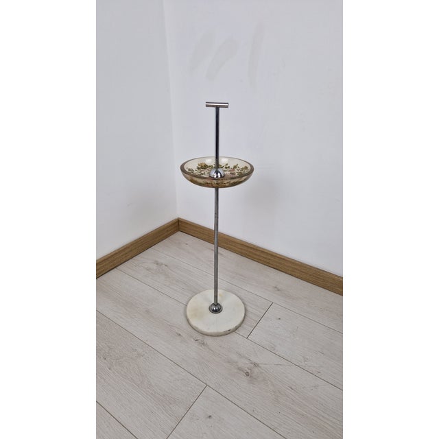 Brown Vintage Ashtray in Chromed Brass with Resin Tray, 1960s For Sale - Image 8 of 10