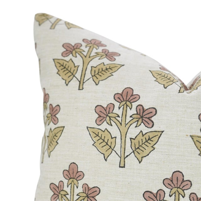Not Yet Made - Made To Order Fabdivine Linen Blend Block Print Pillow Cover – Chahat Design 14x20 Decorative Lumber Cushion For Sale - Image 5 of 7