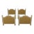 Pair Twin Size Painted Finish Upholstered Single Beds For Sale