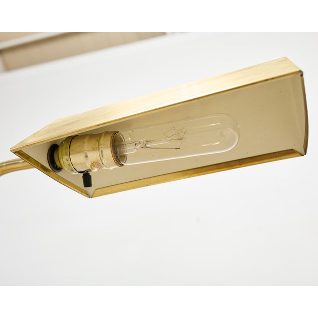 Pair of Mid-Century Brass Adjustable Pharmacy Floor Lamps For Sale - Image 15 of 18