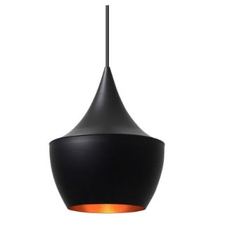 Black and Gold Metal Hanging Light For Sale
