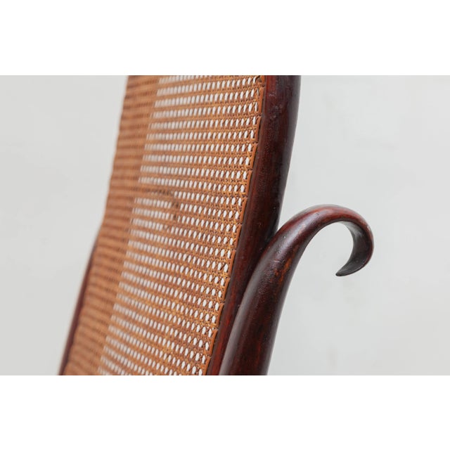 Beige Set of 19th Century Folding Lounge Chair by Thonet with Footstool For Sale - Image 8 of 11