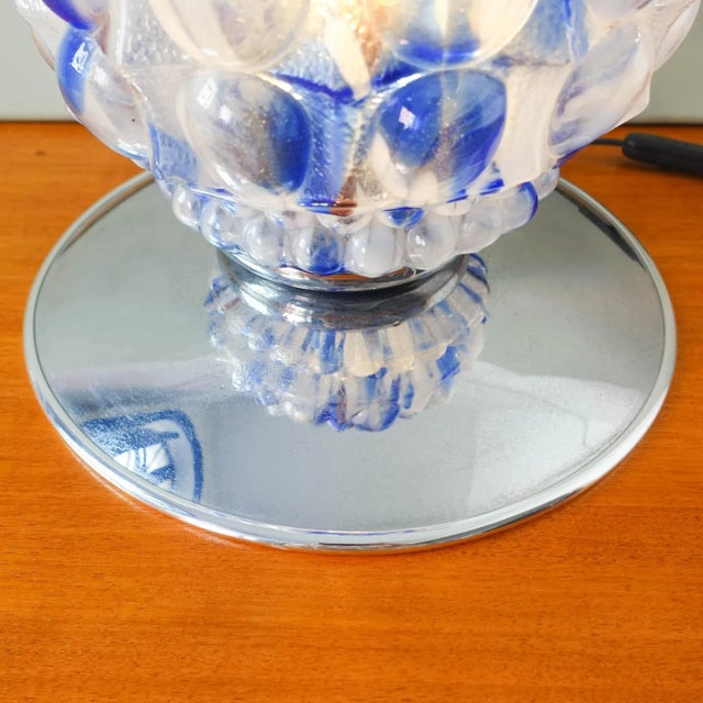 Metal Bubbles Table Lamp in White & Blue from Gaivota, 1970s For Sale - Image 7 of 13