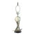 Vintage Chapman Ostrich Egg Brass Feather Lamp For Sale