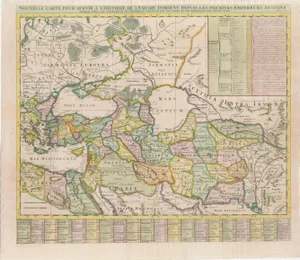 Map of the Eastern Roman Empire by Henri Chatelain, 1719