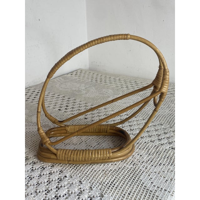 Beige Rattan and Wicker Bottle Holders, 1960s, Set of 2 For Sale - Image 8 of 15