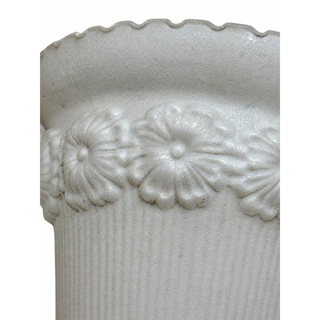 Vintage Traditional Style Frosted Floral Ribbed Bell Glass Shade | Chairish