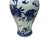 Vintage Chinese Blue White Fruits Flowers Graphic Porcelain Art Vase For Sale - Image 12 of 13