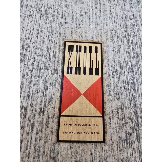 Metal Mid Century Modern Original 60s Labeled Knoll Table For Sale - Image 7 of 12