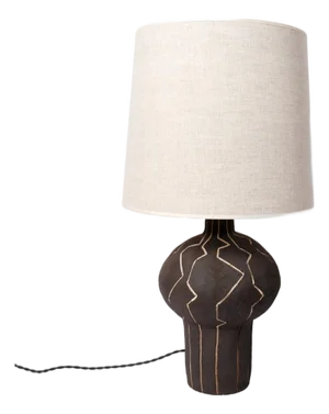 Lanzarote Black and White Lamp by Barracuda Interiors