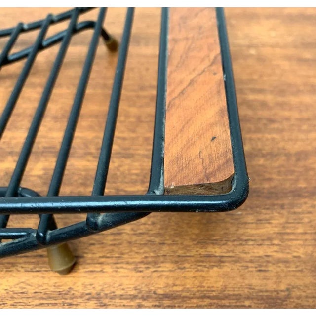 Mid-Century String Style Fruit Bowl With Teak Handle For Sale - Image 15 of 18