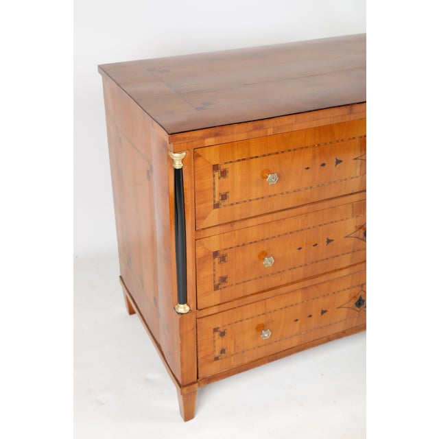 Early Biedermeier Inlaid Cherrywood Chest of Drawers, 1815 For Sale - Image 3 of 18