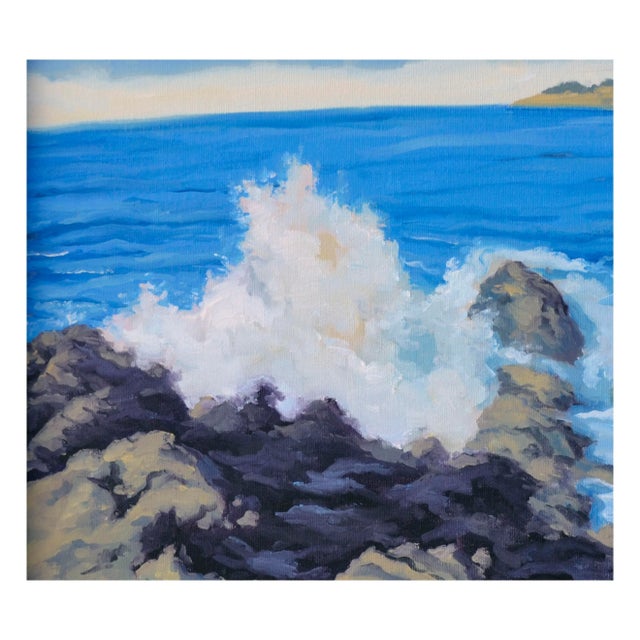 American "Crashing Surf" - Pacific Coast Seascape by Steven Guy Bilodeau For Sale - Image 3 of 6