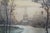 Antique Winter Snow Covered Country Path to the Village Church 15" For Sale - Image 9 of 10